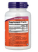 NOW Foods Phosphatidyl Serine 100 mg 120 Veg Capsules supplement facts panel with phospholipid compound derived from soy lecithin