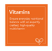 NOW Foods Vitamins lifestyle graphic highlighting everyday nutritional balance and high-quality formulations.