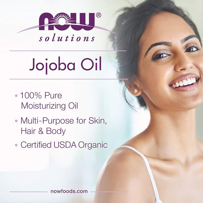 NOW Solutions Certified Organic Jojoba Oil moisturizing oil for skin hair and body lifestyle image