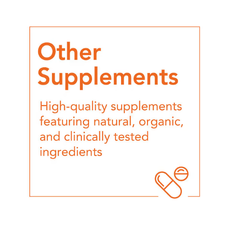 NOW Foods Soy Isoflavones 60 mg other supplements graphic highlighting natural, organic and clinically tested ingredients