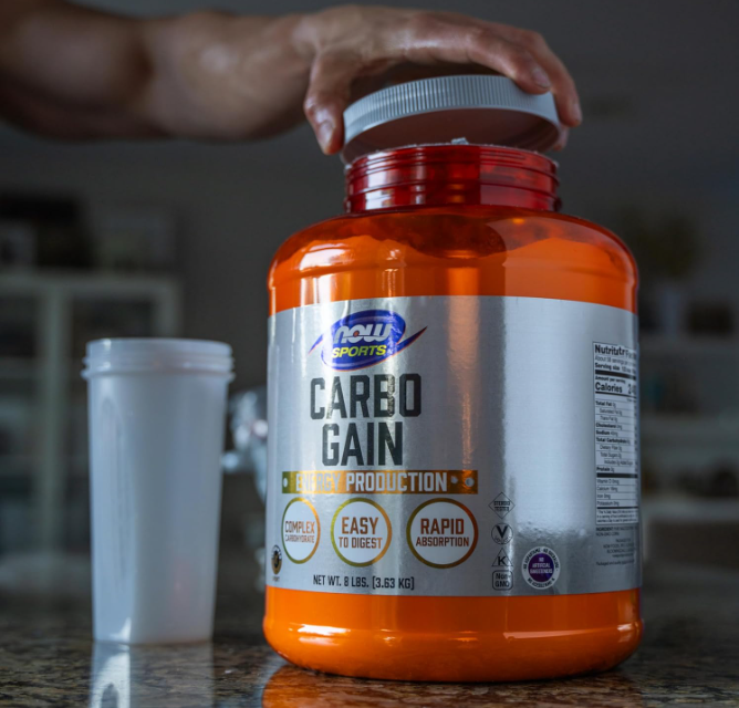 NOW Sports Carbo Gain rapid absorption carbohydrate powder for workout energy