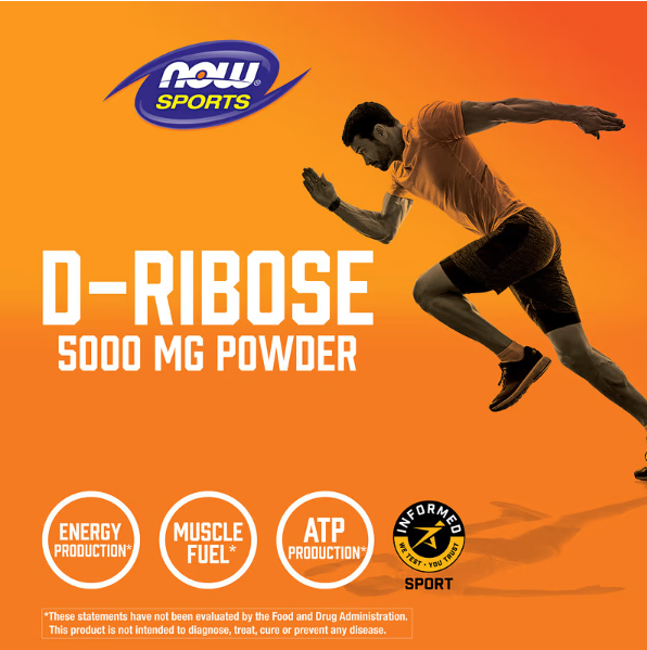 NOW Sports D-Ribose Powder 5000 MG Powder Tigerfitness.com
