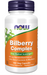 NOW Foods Bilberry Complex vegetarian capsules bottle front label 100 Veg Capsules