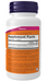 NOW Foods Natural Beta Carotene supplement facts and directions panel 90 Capsules
