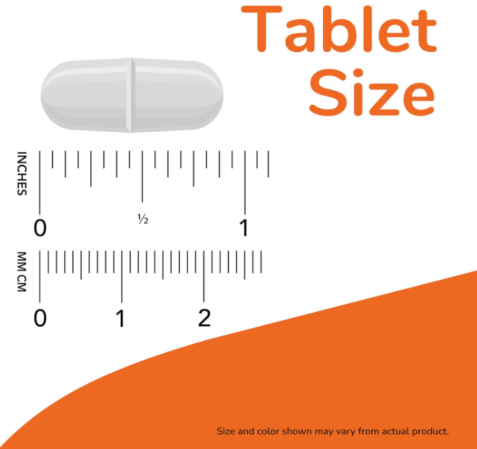 NOW Foods Silica Complex with Horsetail Extract veg capsule size