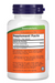 NOW Foods Tart Cherry 500 mg supplement facts label showing serving size and tart cherry powder amount per capsule.