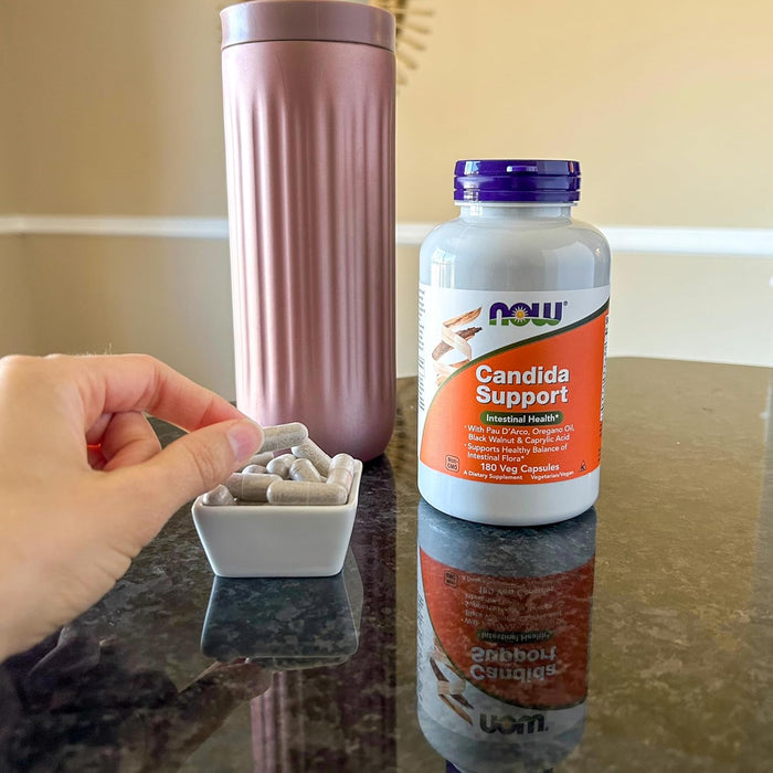 NOW Foods Candida Support digestive wellness supplement bottle