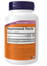 NOW Foods Chitosan Plus Chromium supplement facts and directions panel 
