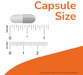 NOW Foods Ginkgo Biloba capsule size comparison with ruler scale