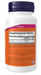 NOW Foods Vitamin E-400 IU supplement facts panel and directions for use on 100 softgels bottle.
