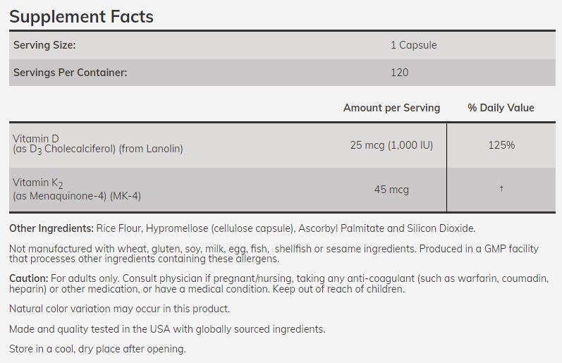 Vitamin D-3 & K-2