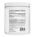 Nutrex Essentials Creatine Soft Chews Berry Blast 30 count supplement facts panel displaying serving size, ingredients, nutrition information, and creatine content.