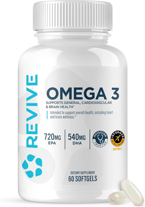 Revive MD Omega 3 | EPA & DHA Fish Oil for Heart & Joint Health