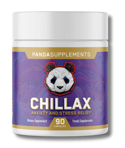 PANDA Supps Chillax relaxation and sleep support supplement bottle 90 Capsules