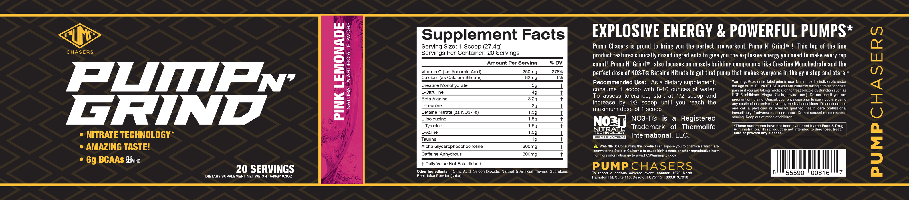 Pump N Grind® Explosive Pre-Workout Formula