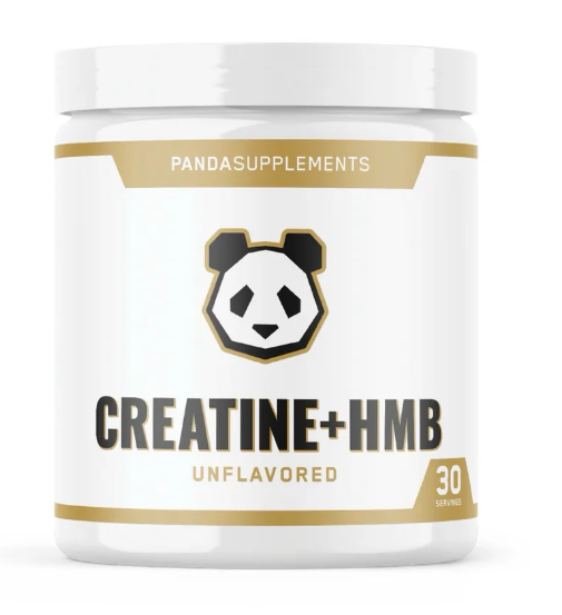 PANDA Supps Creatine + HMB unflavored powder supplement tub 30 Servings
