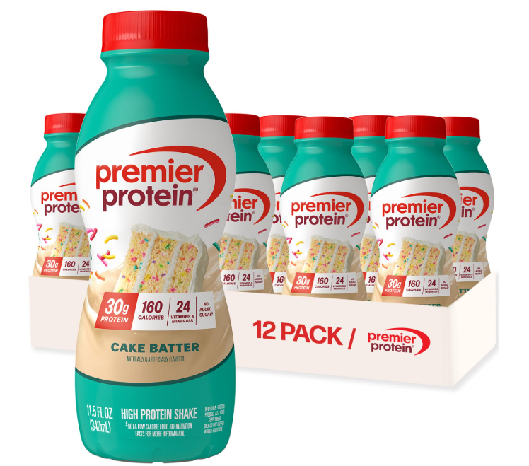 Premier Protein  cake batter RTD shake high protein seasonal flavor nutrition drink