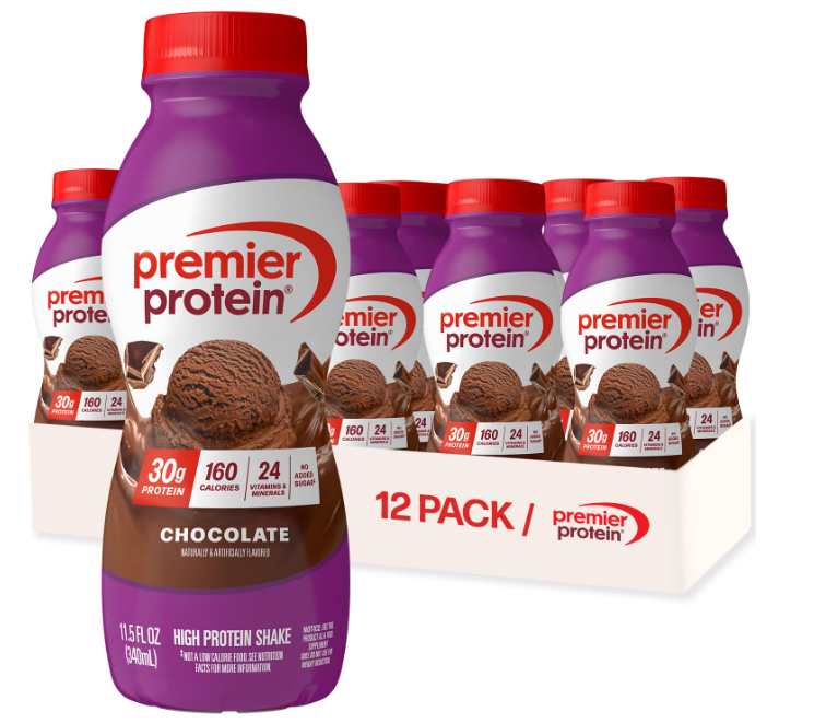 Premier Protein chocolate RTD shake 30g protein low sugar ready to drink nutrition