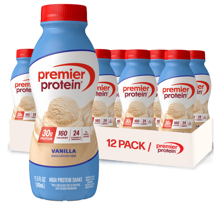 Premier Protein vanilla RTD shake high protein low sugar meal replacement drink