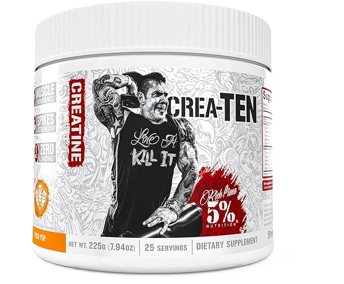5% Nutrition CreaTEN 10-Blend Creatine Strength & Power Front Push Pop 25 Servings
