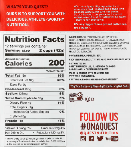 Quest Peanut Butter Cups