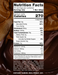 High protein snack RAW Nutrition bar low sugar gluten free Supplement Facts flavor