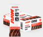 RAW Nutrition protein bar 20g protein Double Fudge Brownie box and bar packaging