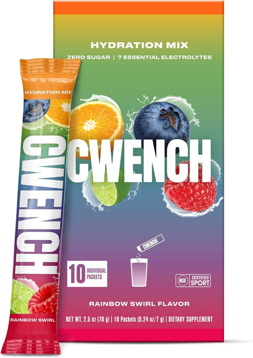 Cwench Hydration Stick Packs | Electrolyte Drink Mix for Hydration
