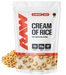 RAW Nutrition Cream of Rice Honey Nut Cereal front label featuring a delicious cream of rice formula designed to provide fast-digesting carbohydrates for athletes and fitness enthusiasts.
