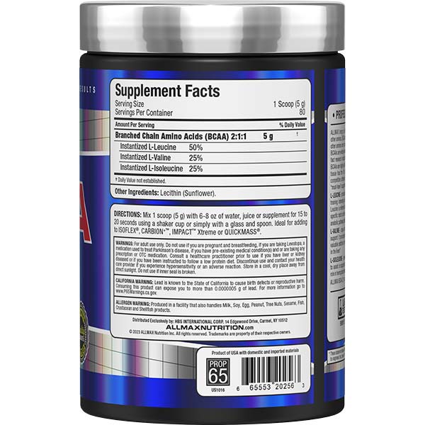 Allmax BCAA 2:1:1 Powder | Muscle Recovery & Growth Support