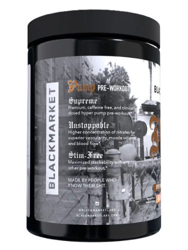 BlackMarket Labs PUMP | Stim-Free Pre-Workout for Pumps