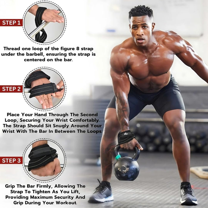 SPINTO FITNESS Figure 8 Lifting Straps