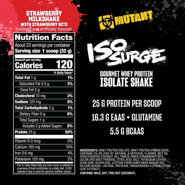 MUTANT IsoSurge | 100% Whey Isolate Protein Powder for Lean Muscle