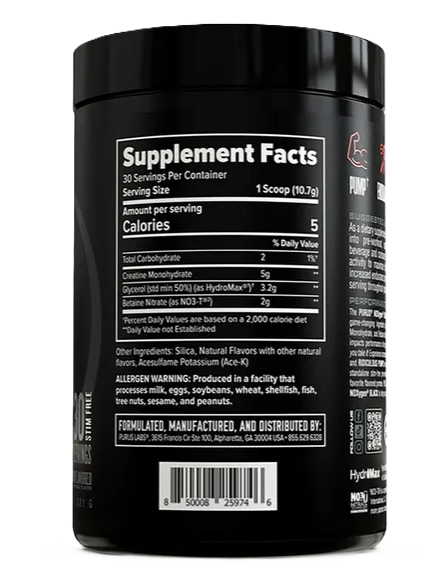 Purus Labs NOxygen Black | Nitric Oxide Pump & Performance Amplifier