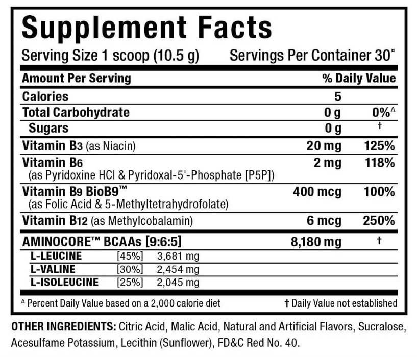 Allmax AminoCore | BCAA Recovery & Endurance Support