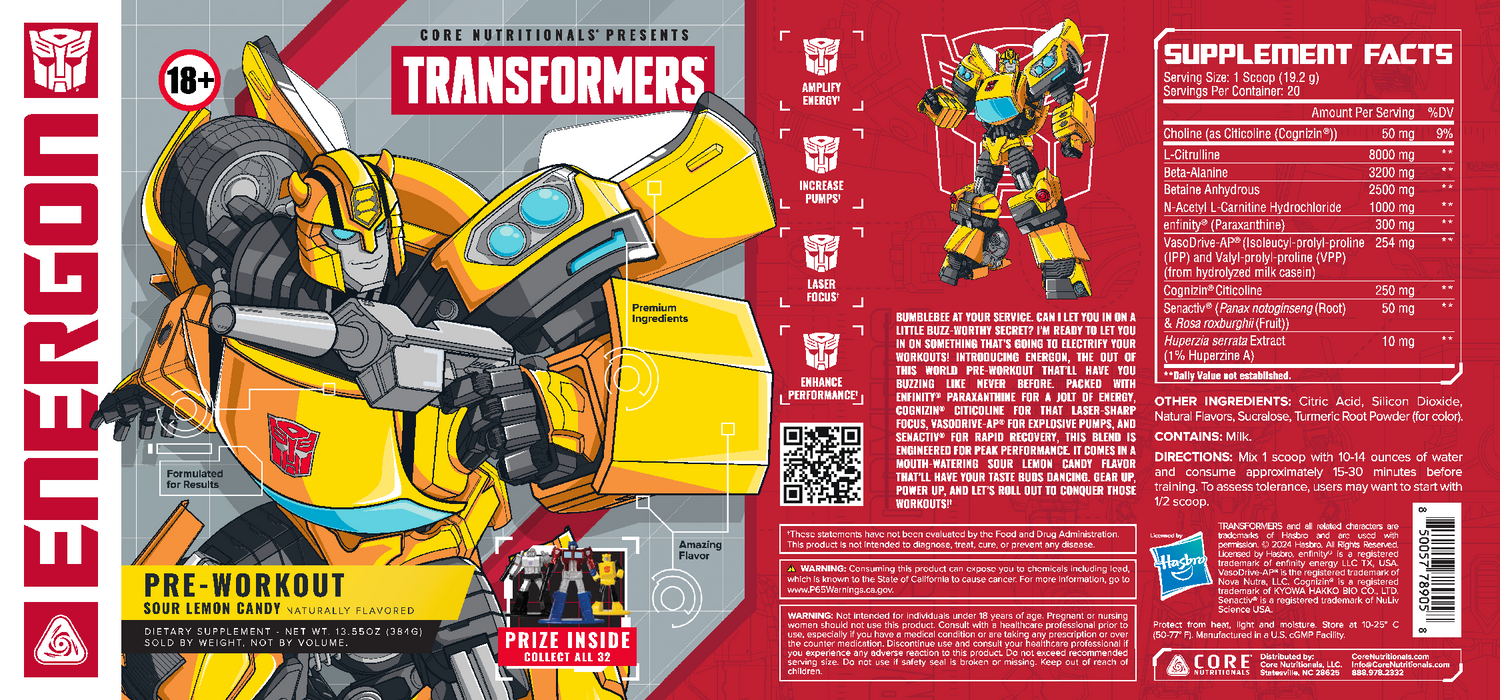 Energon Transformers Pre-Workout