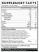 Thentic Plant Protein supplement facts label showing protein content and ingredient breakdown