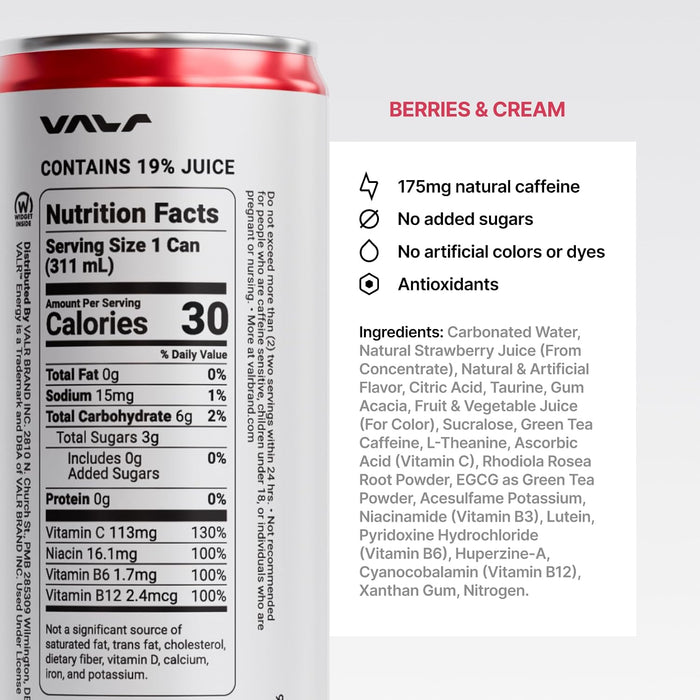 VALR Nitrogen Infused Energy Drink RTD