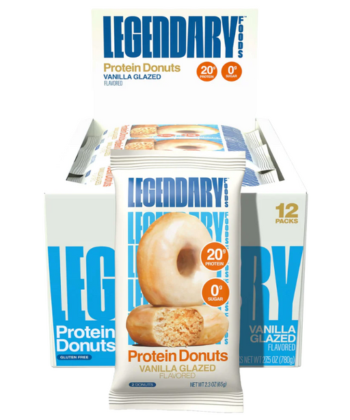 Legendary Foods Protein Donut –Vanilla Glaze - Guilt-Free High-Protein Donut with 20g Protein & 5g Net Carbs | TigerFitness.com