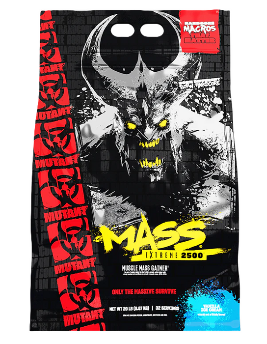 MUTANT MASS EXTREME 2500 Protein Powder Vanilla Ice Cream 20lb– High-Calorie Mass Gainer – TigerFitness
