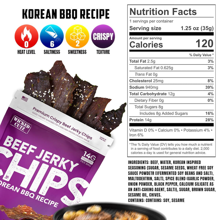 Wicked Cutz Beef Jerky Chips