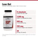 Lean Out key facts: stimulant-free, 600 mg L-carnitine, 200 mcg chromium, 30 servings