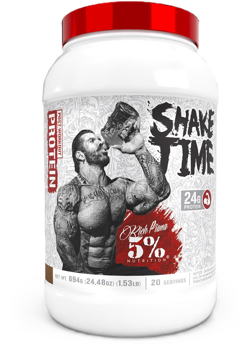 5% Nutrition Shake Time Whole Food Protein Powder Front of Package | Chocolate