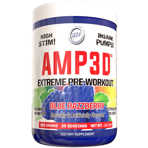 AMP3D® | Hi - Stim Pre - Workout Formula - Blue Razzberry Flavor Hi - Tech Pharmaceuticals - Tiger Fitness