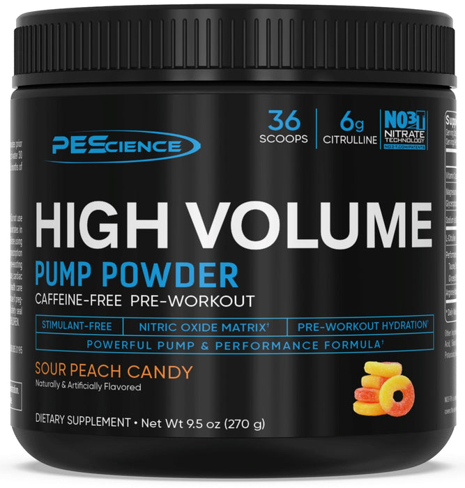 PEScience High Volume Sour Peach Candy 36 servings