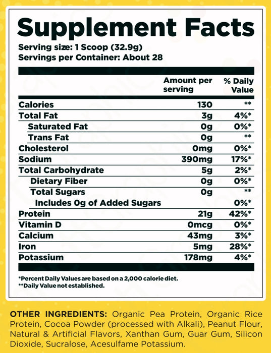 HTLT Vegan Protein Nutrition Facts