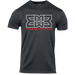 MTS Stacked T-Shirt in Charcoal with white and red logo