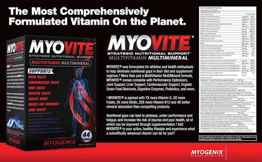 Myogenix Myovite Multivitamin Packs