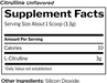 Rule 1 Citrulline supplement facts label
