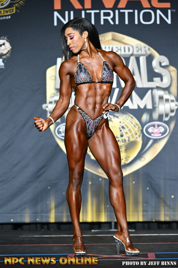 Andrea Glass onstage at Ben Weider Natural Pro, 2025